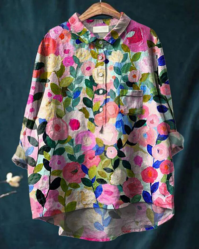 Lila - Élégante Blouse à Motif Floral