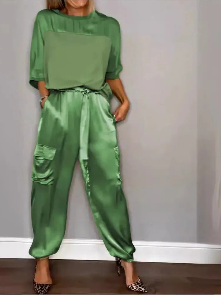 Evelina - Élégance Satinée Casual