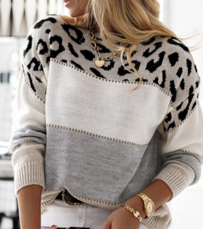 Lela - Audacious Leopard Print Sweater